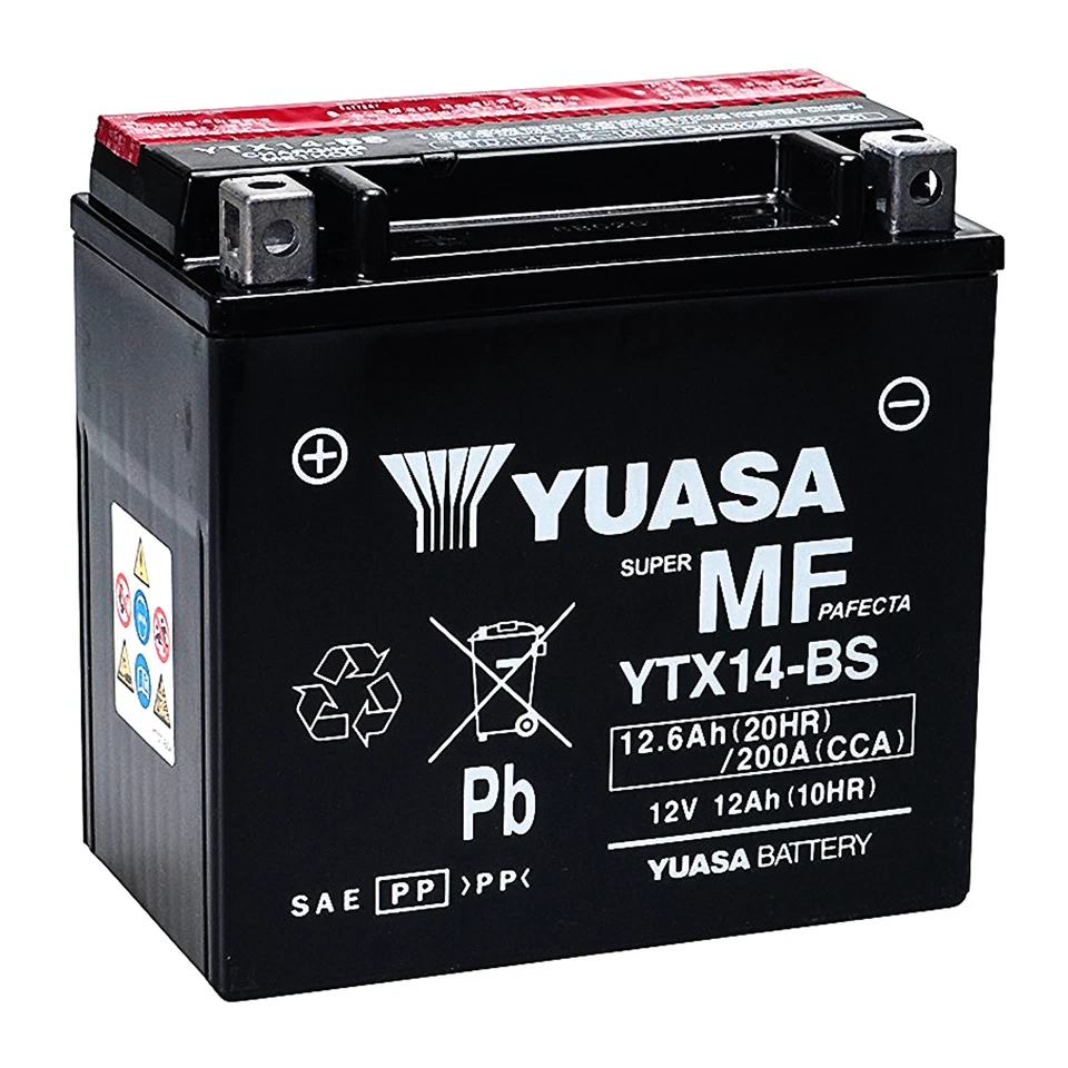 BATTERIA BMW F/800/GS DAL 2006 AL 2012 YUASA YTX14-BS 12V ATTIVATA GIA' PRONTA - Immagine 1 di 1