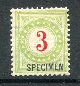 Switzerland 1889-93 3c. olive-green & carmine Postage Due mint SPECIMEN o/print - Picture 1 of 2