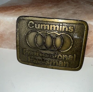 Cummins Professional Parts Man Diesel Engines 70s Belt Buckle Award Recognition - Picture 1 of 10