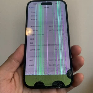 Apple iPhone 14 Pro - 128 GB - Purple (Verizon) CRACKED SCREEN & CAMERA - READ! - Picture 1 of 12