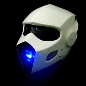 2099 WOLF MAN WHITE BLACK HELMET CUSTOM MOTORCYCLE DESIGNS ABS HERO MOVIES - Foto 1 di 12