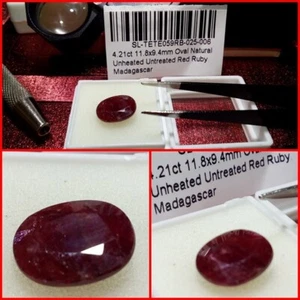 Rubí natural talla Oval Madagascar 4.21 Cts. - Imagen 1 de 8