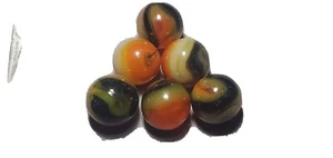 6 OUTSTANDING  JABO SWIRL  MARBLES $4.99 LOT #3MH18 - Bild 1 von 2