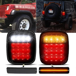 For Jeep Wrangler YJ 87-95 LED Fender Side Marker & Tail Brake Turn Signal Light - Picture 1 of 12