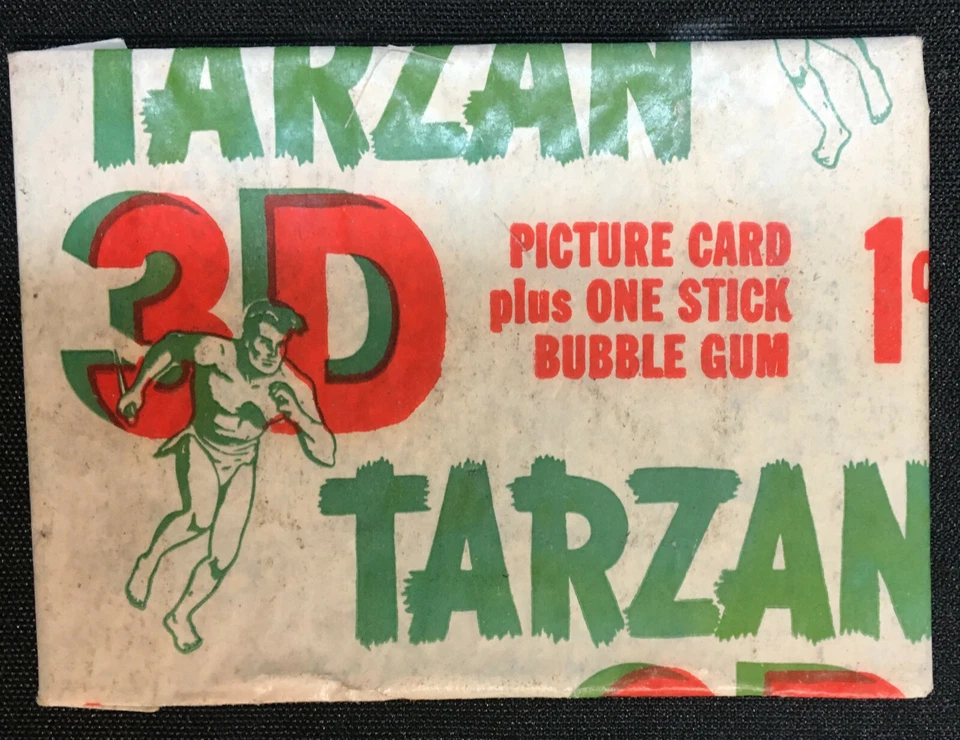 1954 年 TARZAN 1 美分密封卡包 + 3D 玻璃和包装 — 第 1/4 张图片