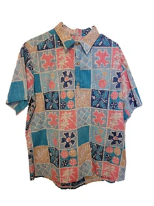 Hilo Hattie Hawaiian Original Men's XL Short Sleeve Blue Liberty House USA - Picture 1 of 9