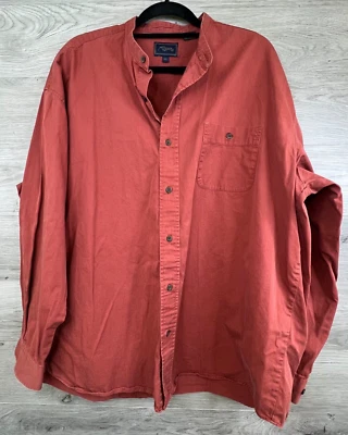 Camisa de vestir Roper para hombre extra grande roja manga larga bolsillos vaquero occidental Foto 1 de 4