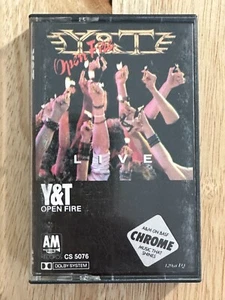 Y&T OPEN FIRE LIVE AUDIO CASSETTE TAPE USED 1985 HARD ROCK HEAVY METAL 8 SONGS - Picture 1 of 7