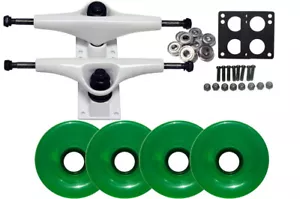 LONGBOARD Skateboard 8,75 in CAMION BIANCHI 76mm RUOTE GRN - Foto 1 di 1