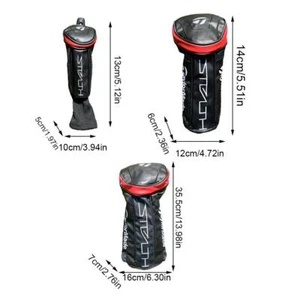Mens Stealth Golf Club Driver Headcover Genuine Black Red Cover Head Z5T2 - Picture 1 of 16