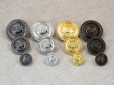 Metallknöpfe Wappen für Uniform, Jacke und Mantel 12 / 18 / 23 mm Knopf mit Öse - Bild 1 von 2