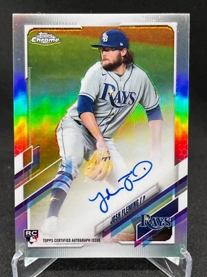 2021 Topps Chrome Rookie Autographs Refractors #RAJF Josh Fleming 323/499 - Image 1 of 2