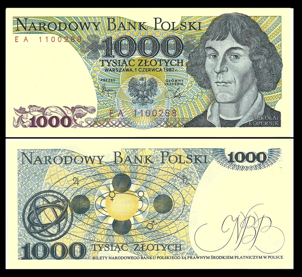 POLAND 1000 ZLOTYCH 1982 P 146 UNC - Image 1 of 1