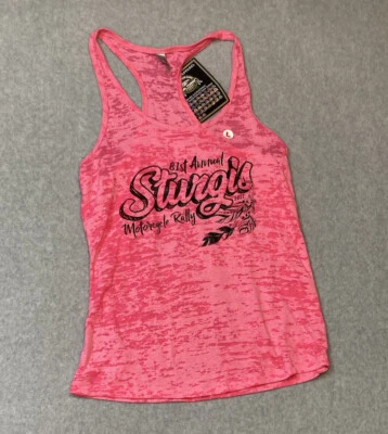 Новый с Ярлыками Sturgis 2021 мотоцикла ралли женщин Майка размер большой розовый 4-03 - Изображение 1 из 4