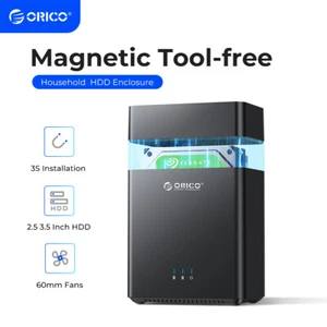 ORICO 2 Bay Hard Drive Enclosure SATA to USB 3.0 Magnetic Case for 2.5/3.5'' - Picture 1 of 8