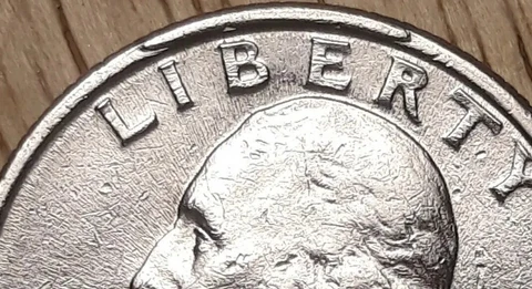 1988 P Washington Quarter With Large Rim Cud Error Cover
