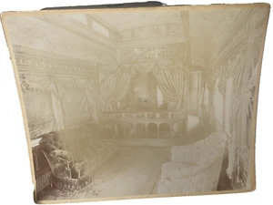 Rare Antique Train Interior Pinzon Drawing Room Photograph Large Cabinet Card - Picture 1 of 8