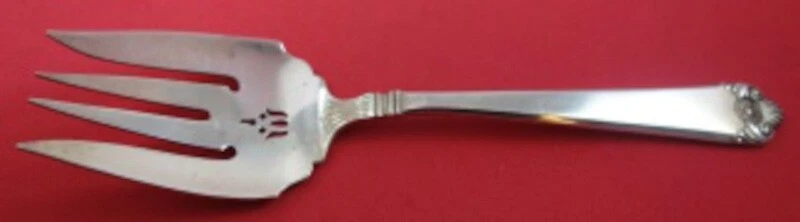 沃森乔治二世纯银冷肉叉穿孔大号 8 1/2 — 第 1/1 张图片