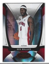 2009-10 Certified Mirror Red /250 Ben Wallace #112 HOF Pistons refractor Card