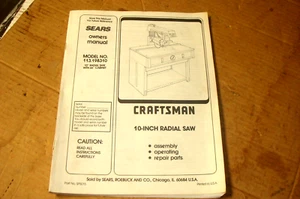 Manuale di montaggio e riparazione proprietari adatto a seghetto radiale 10" pollici 113.198310 - Foto 1 di 9