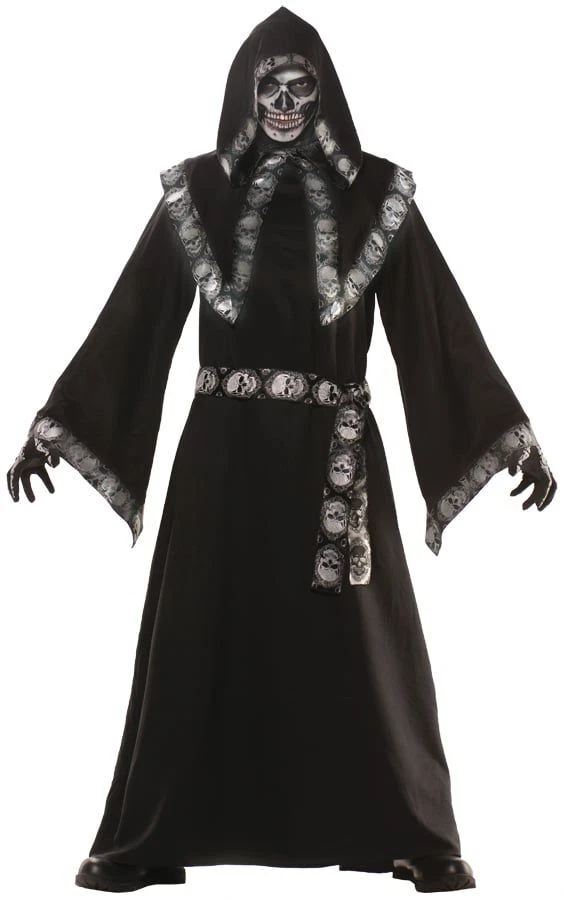 Underwraps - Crypt Keeper Costume - Black Skull Printed Jacquard Trim Tunic - Image 1 of 1