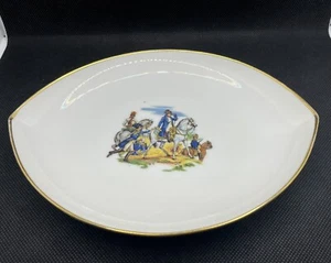 JKW W.GERMANY PORZELLAN SCHMUCKSCHALE: NAPOLEON & SCHLACHT VON WAGRAM 1809 - Bild 1 von 4