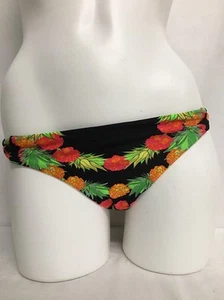 MARA HOFFMAN REVERSIBLE FLORAL WEAVED BIKINI SWIM BOTTOM BLACK MEDIUM NEW $122 - Picture 1 of 4
