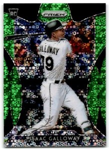 2019 Panini Prizm Lime Green Donut Circles Isaac Galloway RC 049/199 Miami