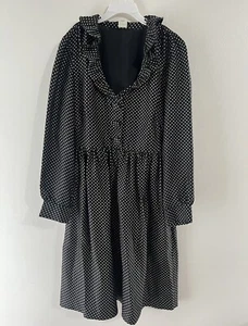 J.Crew Silk Dress Size 2 Long Sleeve Polka Dot - Picture 1 of 11