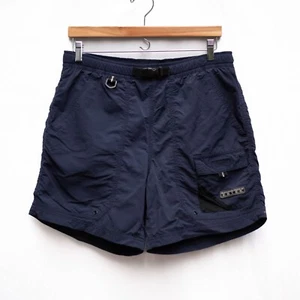 Eddie Bauer Ebtek Mens Small Blue Nylon Shorts Mesh Lined Belted 6.5" Inseam - Picture 1 of 10