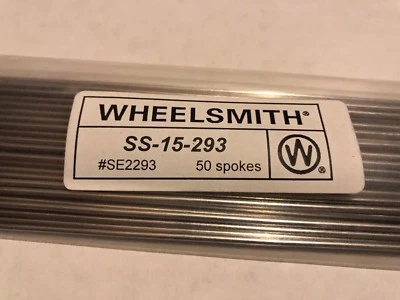 Wheelsmith SS15 293mm  Silver spokes Pack Of 50 - Image 1 of 4