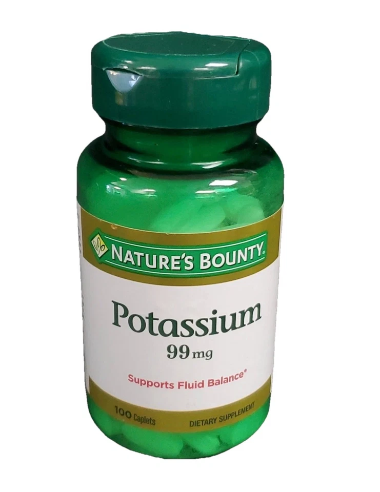 Nature's Bounty Potassium 99Mg Support Fluid Balance 100 Caps Exp 8/26 - Image 1 of 3