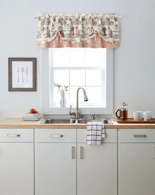 🌾🐓Better Homes & Gardens Rustic Farmhouse Kitchen Window Valance Rooster 60X16 - Image 1 of 4