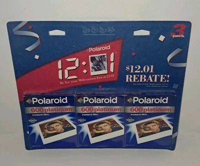 New! Polaroid 600 Platinum Instant Film Photo 3 Packs Of 10 Expired 02/01 - Image 1 of 2