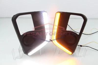 Par de luces LED de circulación diurna DRL Turn para Mitsubishi Triton L200 2017-2019 Foto 1 de 4