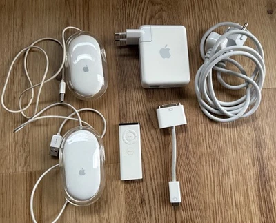 Apple Konvolut Maus Fernbedienung Ladekabel mit LAN Display Adapter - Bild 1 von 4