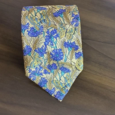 CHRISTIAN DIOR Monsieur Verde Con Multicolor Floral y Mariposa Hecho en Francia Foto 1 de 4