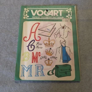 Vogart 122 Transfermuster Monogramme His Hers Crown Tie Shirt Vintage unbenutzt - Bild 1 von 5
