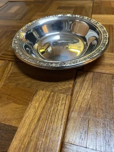 Reed & Barton Classic Rose Design Candy Dish Bowl Silverplate 6.5" READ  - Picture 1 of 3