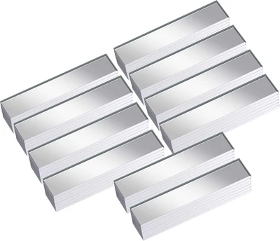 Azulejos de espejo de mosaico rectangular de 3/8" x 2", 60 piezas para manualidades y decoración del hogar hágalo usted mismo Foto 1 de 4