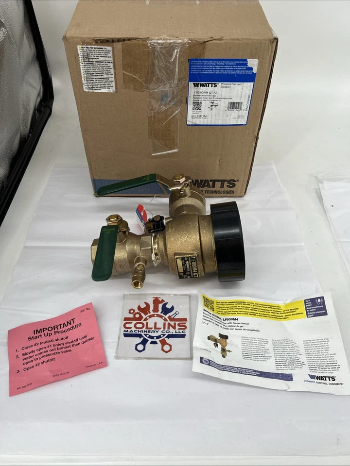 Watts 1 1/2” 800M4-QT-FZ Anti-siphon Pressure Vacuum Breaker, 150 PSI, 140°F - Image 1 of 4