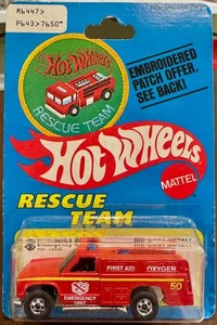 Hot Wheels Blackwall Rescue Team Emergency Squad Mint on Patch Card - Picture 1 of 3
