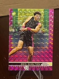 2024 Topps Tennis ROOKIE Ben Shelton Card No. 22 Pink Geometric Refractor /65 - Picture 1 of 2