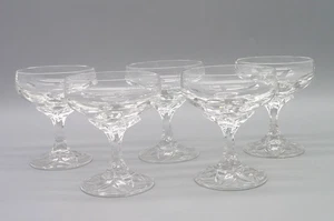 Villeroy & Boch Iris Sektschalen 5 Stk. Kristallglas Zsd. gut- H= 13 cm - Bild 1 von 4