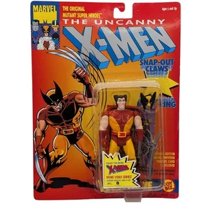 Toy Biz Marvel X-Men Wolverine Actionfigur 1991 Brown Suit Snap-Out Claws MOC - Bild 1 von 4