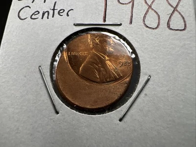 198X P 1c Lincoln Memorial Cent 50% Off Center Error UNC SKU#A - Image 1 of 4