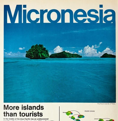 1972 Continental Airlines Advertisement Micronesia Aviation Vintage DWW10D - Image 1 of 2