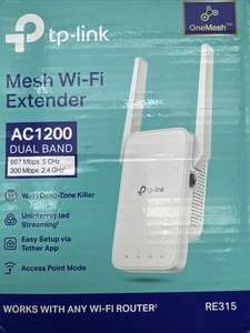 TP-LINK | RE315 AC1200 Dual Band | Mesh Wifi Extender - Picture 1 of 4