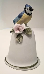 CAMPANA BLUEJAY PORCELLANA VINTAGE DA COLLEZIONE - Foto 1 di 8