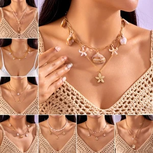 Retro Temperament Boho Choker Jewelry Bead Pearl Necklace Women Jewelry - Picture 1 of 20